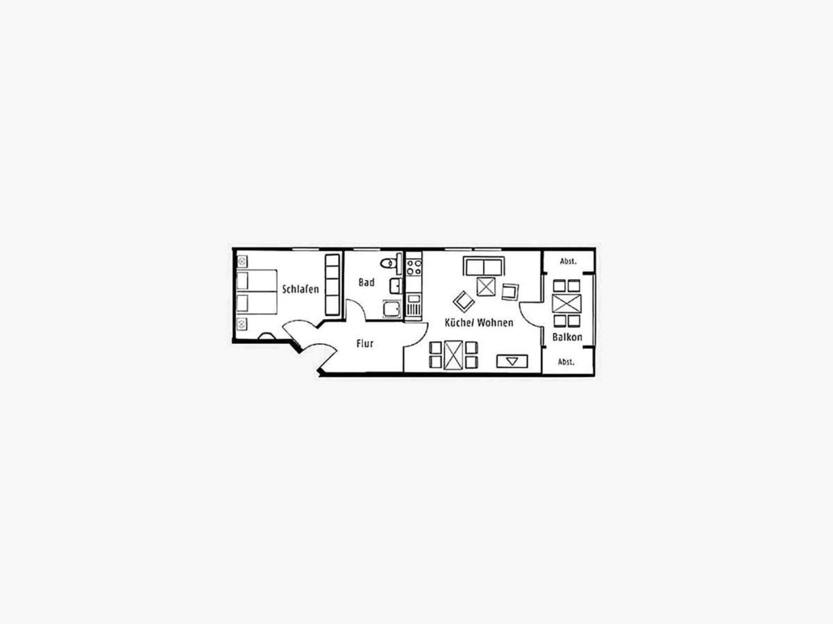 Duenenpark Binz - Komfort Ferienwohnung Mit 1 Schlafzimmer Und Balkon Im Dachgeschoss 024 Exteriér fotografie
